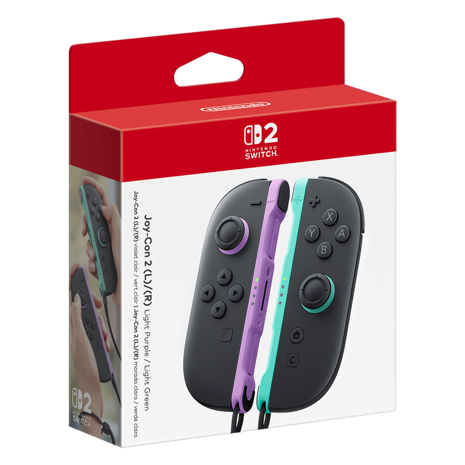 Joy Con 2 Light Purple - Light Green - A