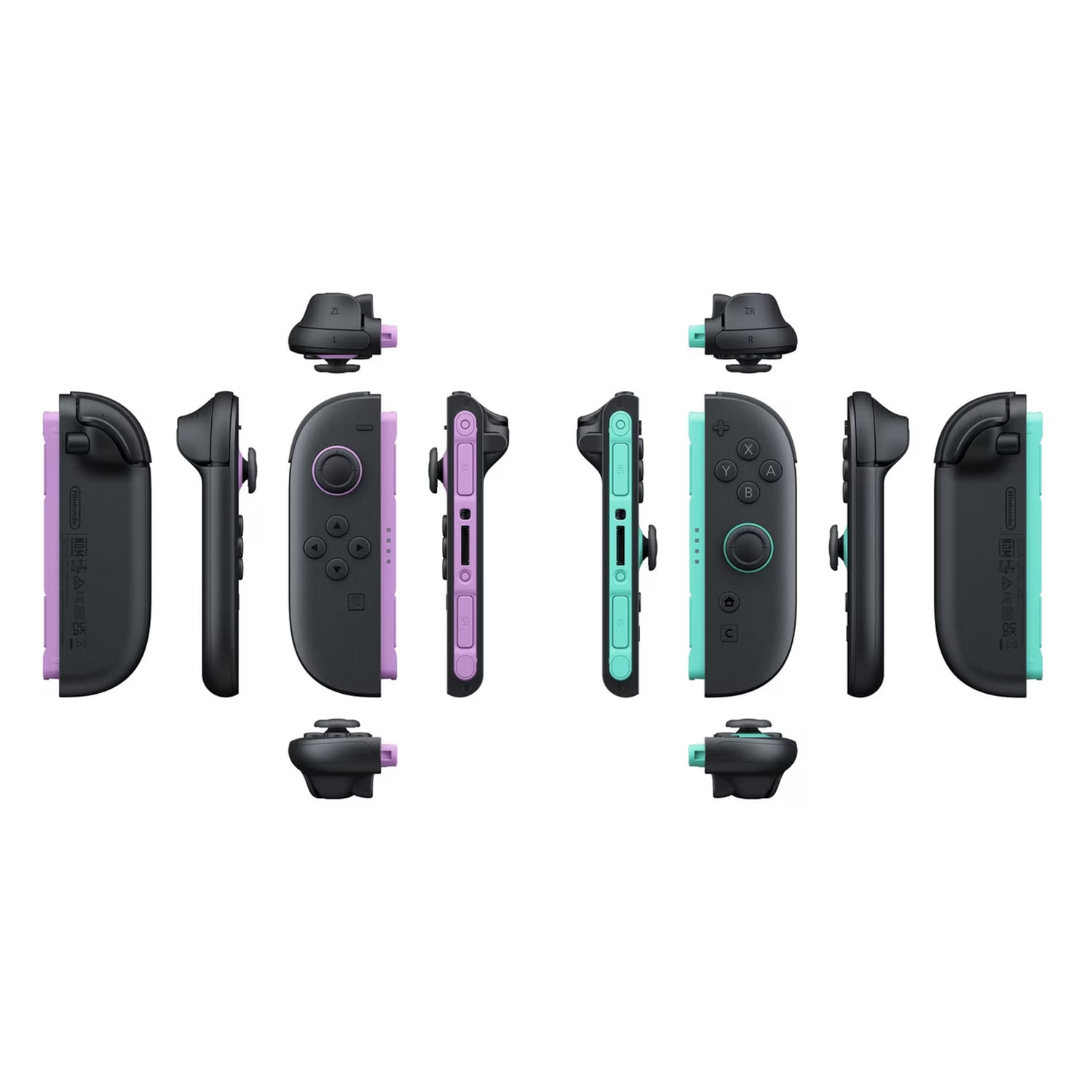 Joy Con 2 Light Purple - Light Green - F