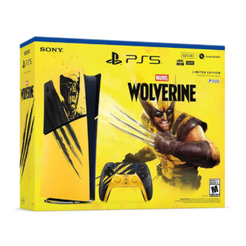 CONSOLA PLAYSTATION 5 SLIM DIGITAL - EDICIÓN LIMITADA MARVEL'S WOLVERINE BATTLE YELLOW
